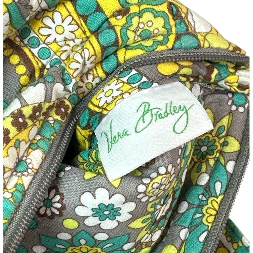 Vera Bradley Lizzy Crossbody Bag Purse Lemon Parfait Retired Paisley Floral - Picture 10 of 12